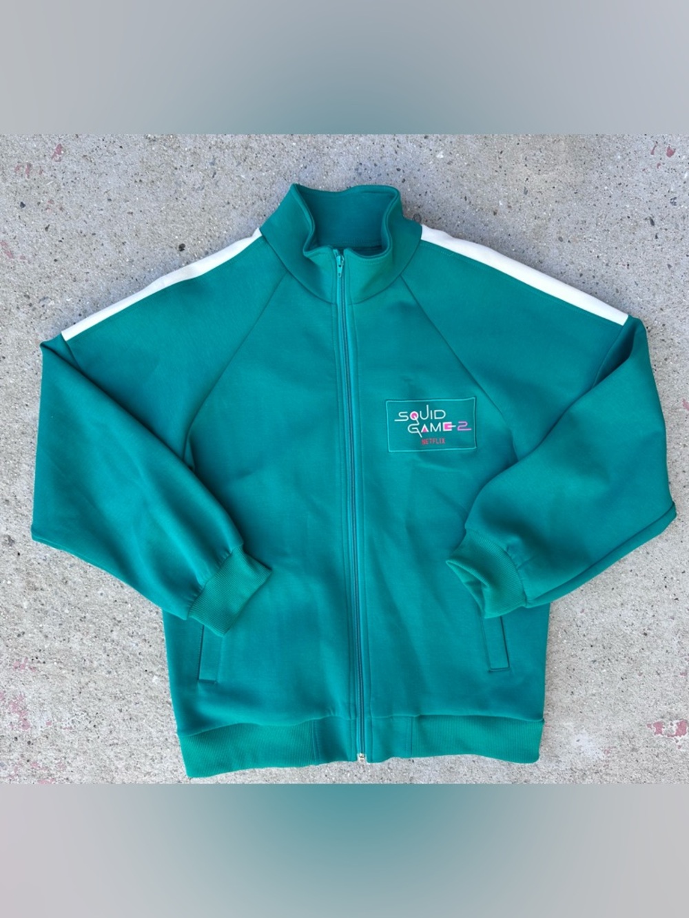 Squid Game 2 Netflix Promo Track Jacket Adult Sz L/XL Costume Cosplay Halloween